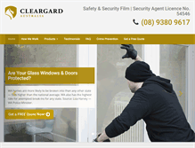 Tablet Screenshot of cleargardaustralia.com